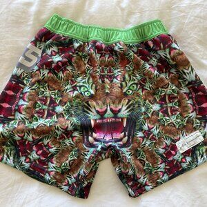 VHTS "Trippy Tiger" Nogi Shorts, size Small